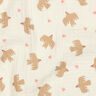 GOTS Musselina/ Tecido plissado duplo Pássaros e corações | Poppy Fabrics – branco sujo,  thumbnail number 3