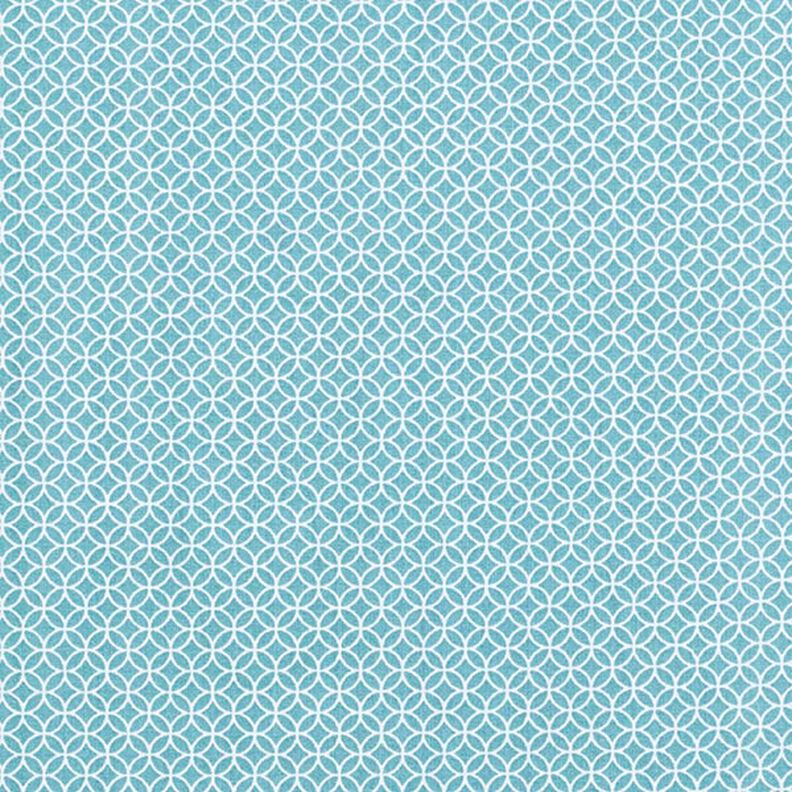 Tecido de algodão Cretone Motivo de azulejo pequeno – azul petróleo claro,  image number 1