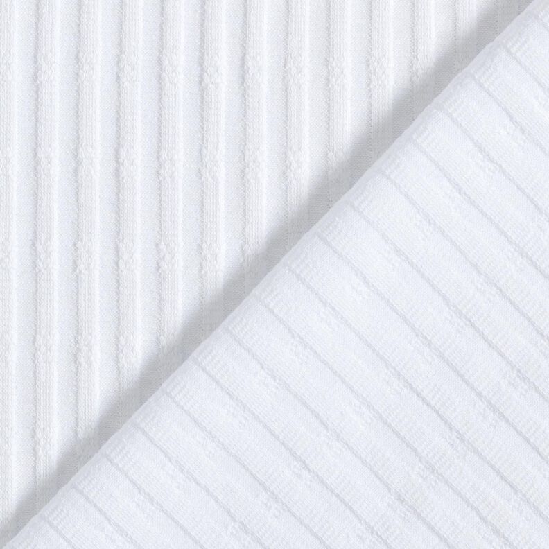 Jersey canelado Padrão tricotado – branco,  image number 4