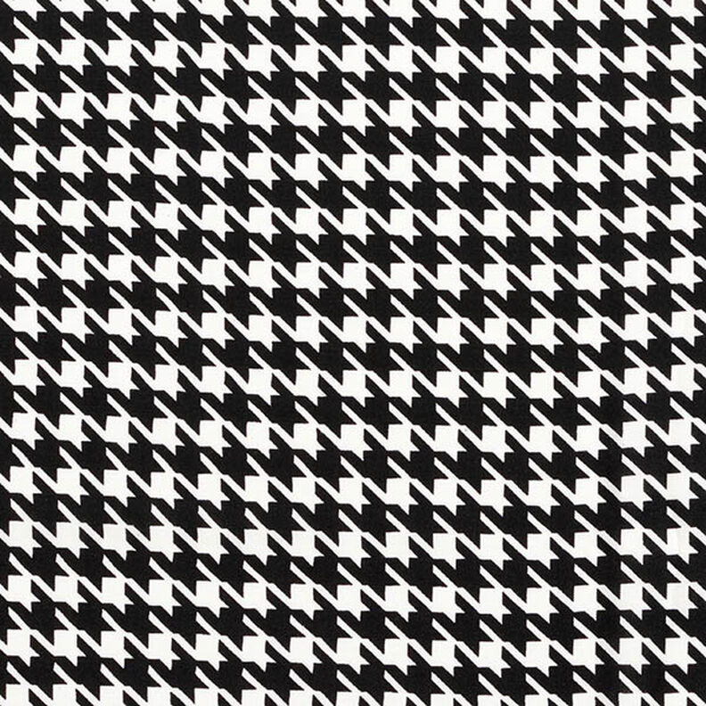 Tecido viscose Pied-de-poule – preto/branco,  image number 1