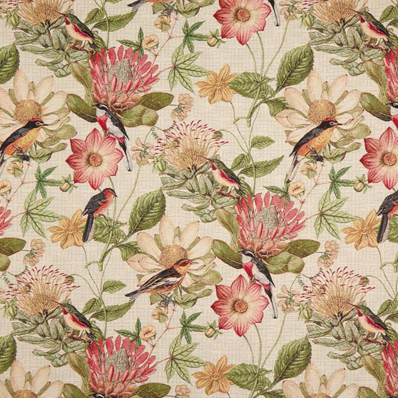 Tecido para decoração Gobelina Pássaros – natural,  image number 1