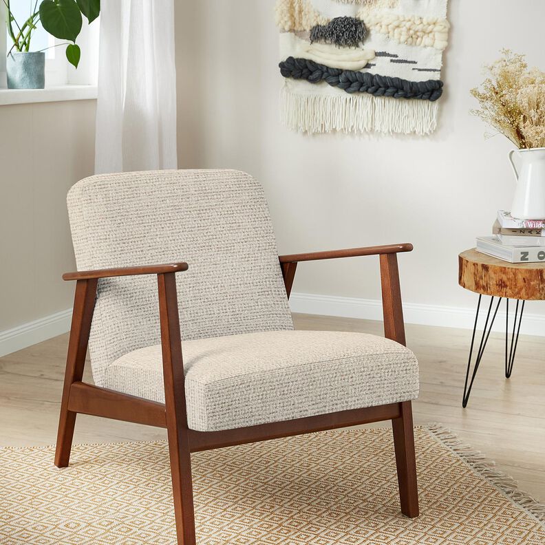 Tecido para estofos Look bouclé colorido – bege claro/caju,  image number 4