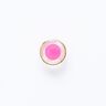 Botão com pé com rebordo dourado [ Ø 11 mm ] – pink/dourado,  thumbnail number 1