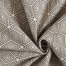 Tecido para decoração meio linho panamá Cubos 3D – preto/natural,  thumbnail number 3