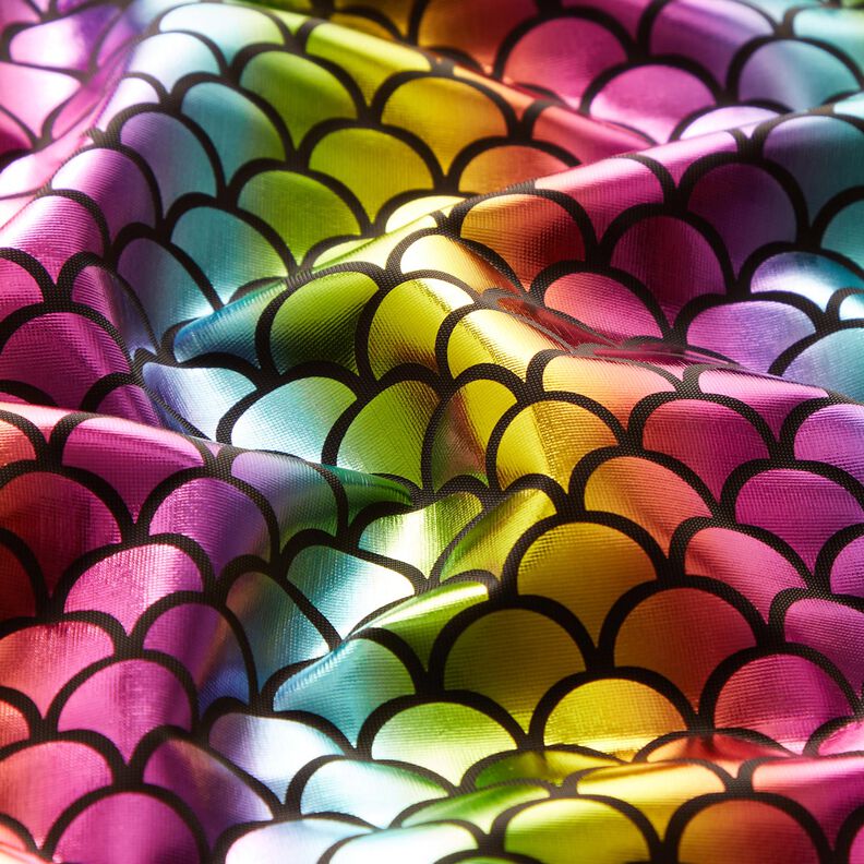 Jersey prateado Escamas de sereia Arco-íris – preto/colorido,  image number 2