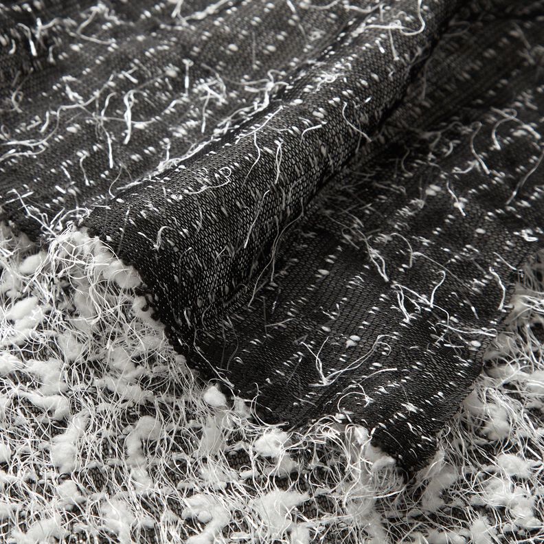 Fio de efeito de tecido de malha – preto/branco,  image number 4