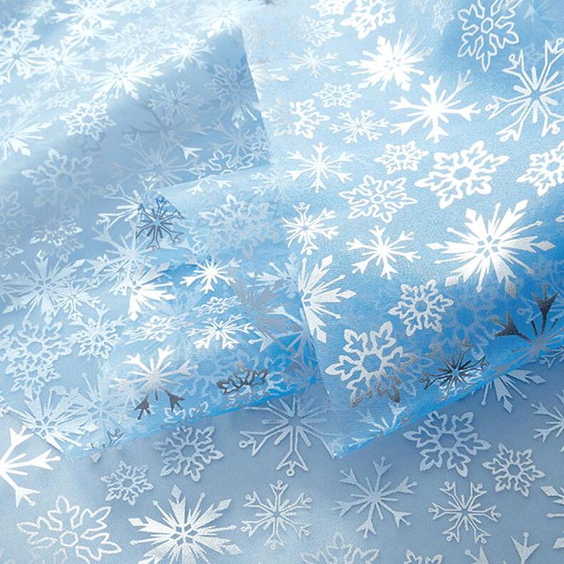 Organza Flocos de neve – azul claro,  image number 3