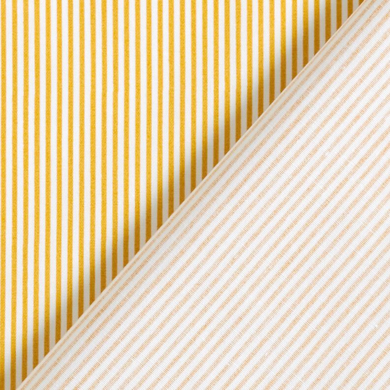 Popelina de algodão Riscas Mini – amarelo-caril/branco,  image number 4