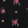 Popelina de algodão Bordado Ramos de flores – preto/baga,  thumbnail number 1