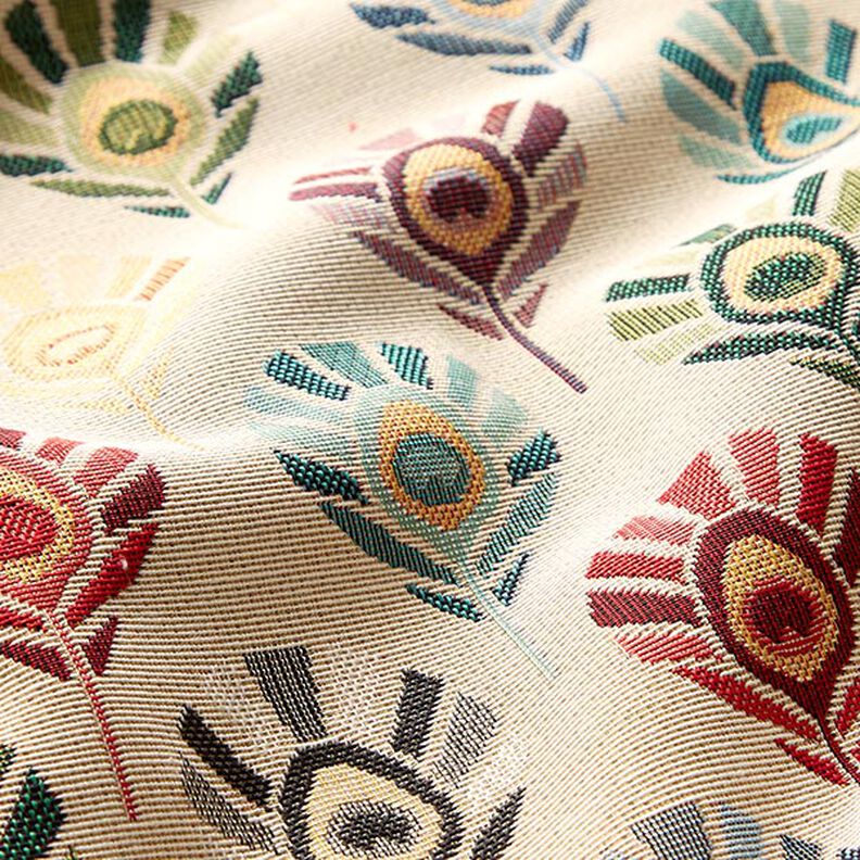 Tecido para decoração Gobelina Pena de pavão – natural,  image number 2