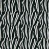 French Terry cardado Zebra impressão digital – preto/prateado,  thumbnail number 1