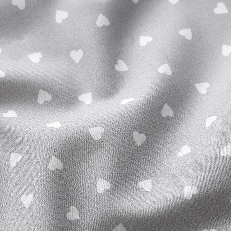 Corações espalhados de popeline de algodão orgânico – cinzento claro,  image number 2