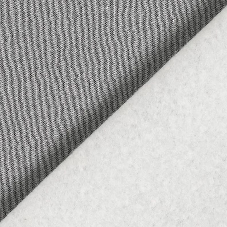 Sweatshirt cardada liso Lurex – cinzento escuro/prateado,  image number 4