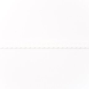 Fita de nastro elástica Renda [12 mm] – branco, 