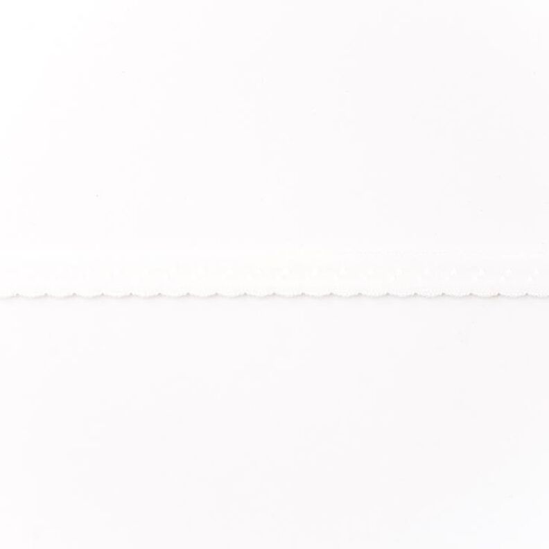Fita de nastro elástica Renda [12 mm] – branco,  image number 1