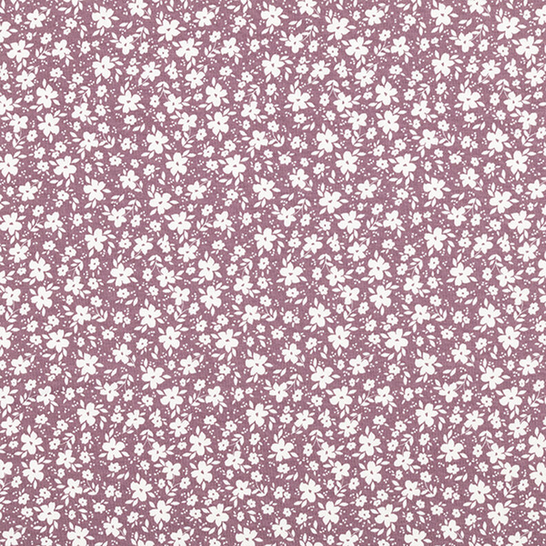 Jersey de algodão Florzinhas bicolores  – rosa-velho escuro,  image number 1