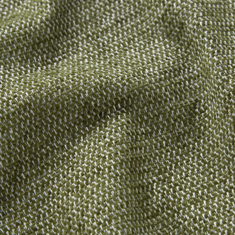 Tecido para estofos Chenille Melange – oliva escura/cinzento-prateado,  image number 2