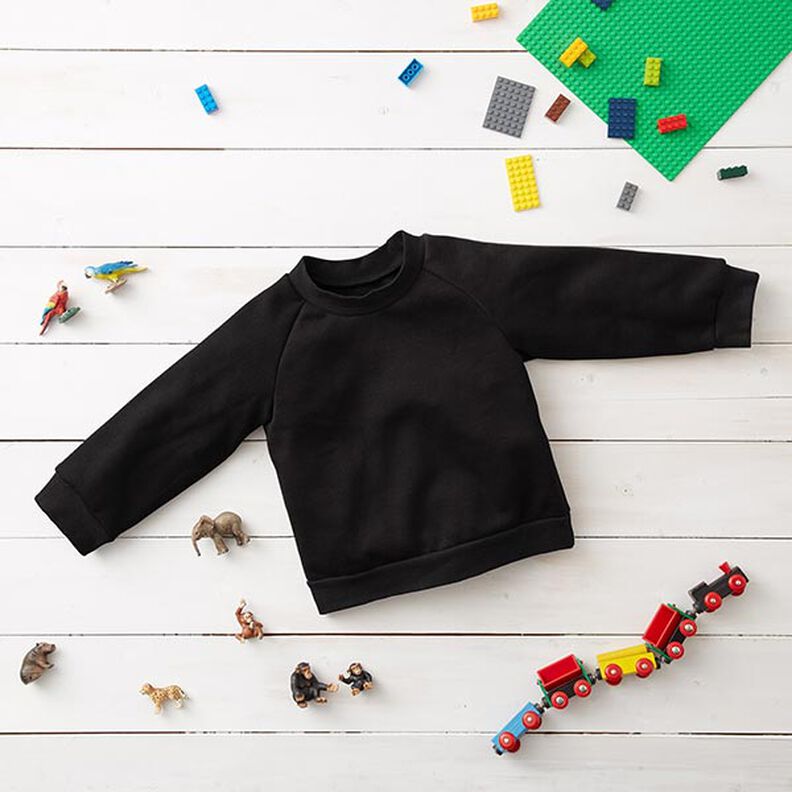 GOTS French Terry Sweat de verão | Tula – preto,  image number 6