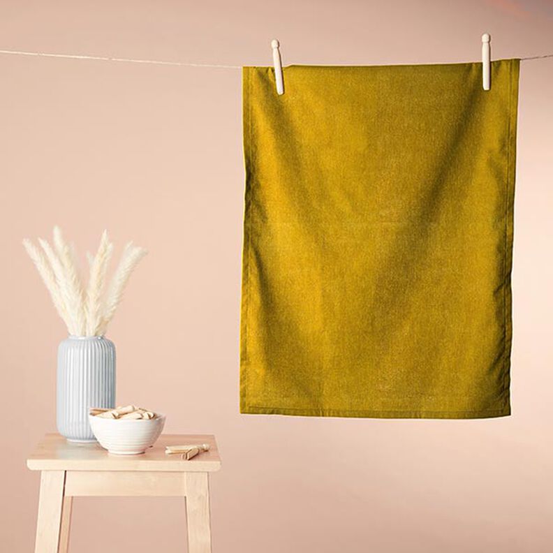 Tecido turco fofo Bambu Liso &ndash; amarelo-caril,  image number 5