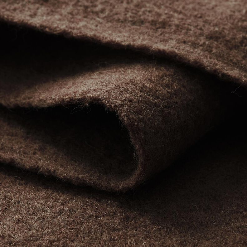 Lã grossa pisoada Melange – castanho escuro,  image number 4