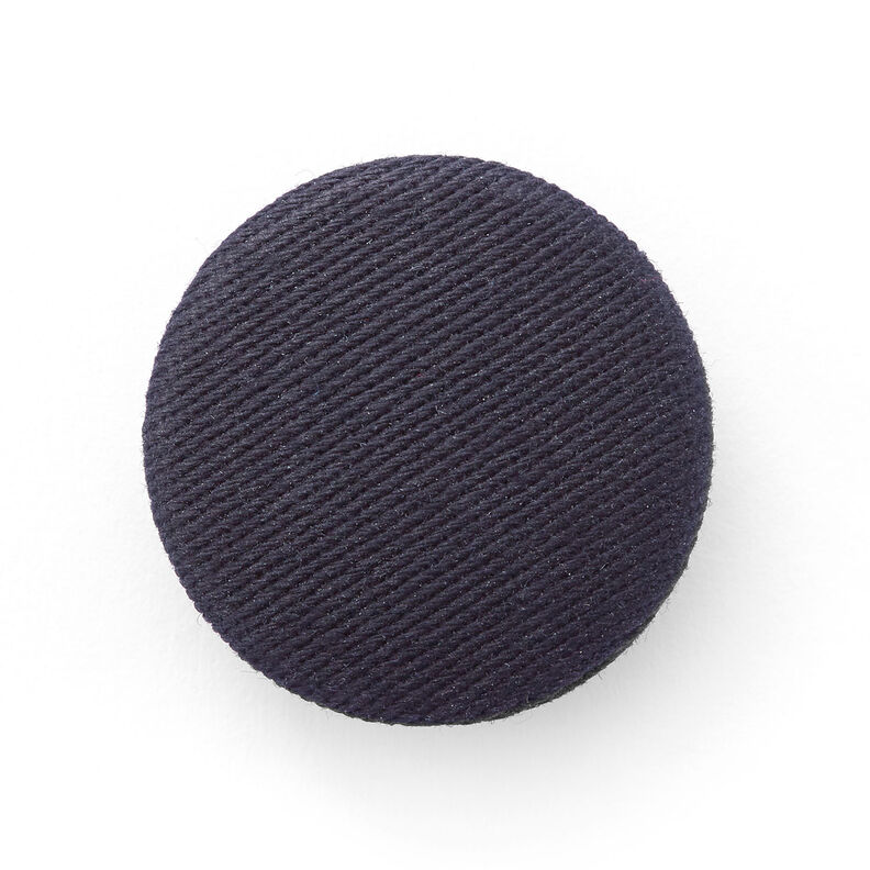 Botão forrado, Sarja de algodão stretch – azul-noite,  image number 1