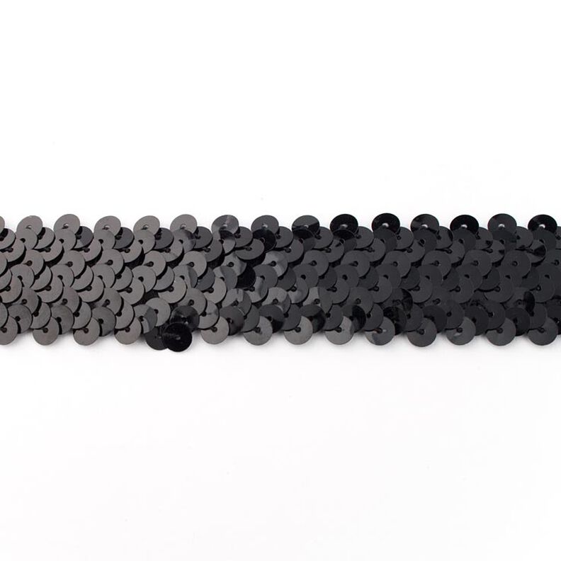 Debrum com lantejoulas elástico [30 mm] – preto,  image number 1