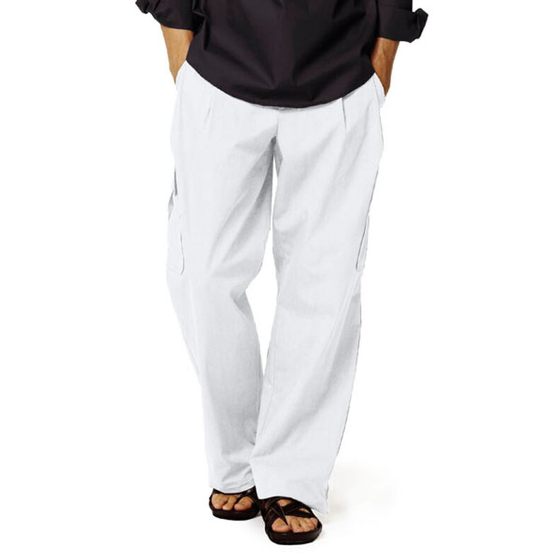 Tecido de mistura de rami lavado a pedra, qualidade pesada – branco,  image number 5