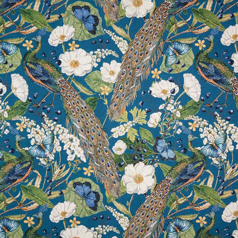 Tecido para decoração Gobelina Pavão – azul petróleo,  image number 1