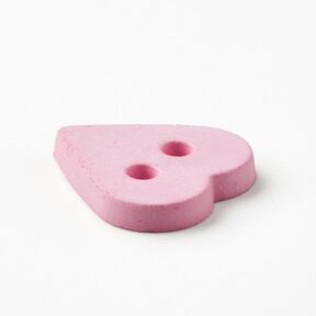 Botão de coração [Ø 15 mm] – rosa, 