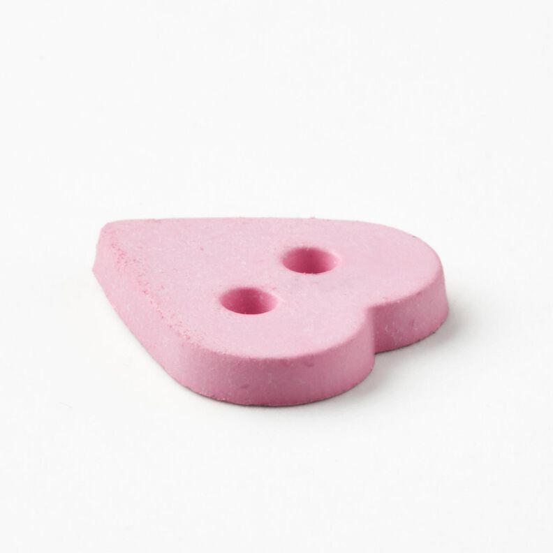 Botão de coração [Ø 15 mm] – rosa,  image number 2