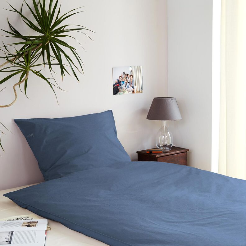 Cetim de algodão Liso – azul ganga,  image number 7