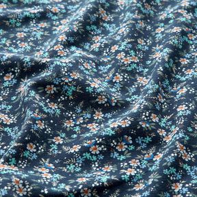 Jersey de algodão Mar de florzinhas – azul-noite/eucalipto, 