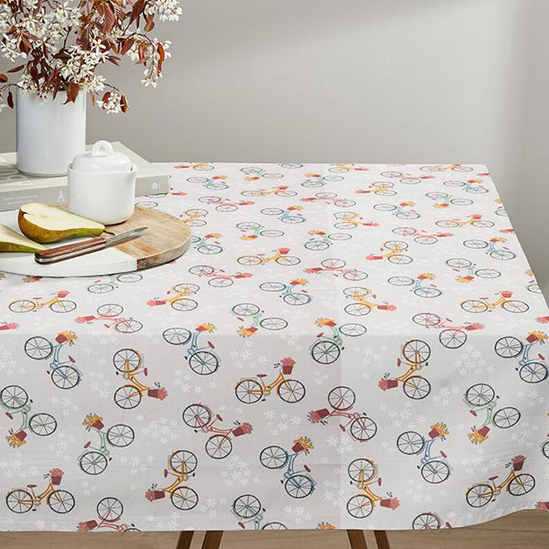 Tecido de algodão Cretone Bicicleta holandesa – laranja-claro/cinzento-névoa,  image number 7