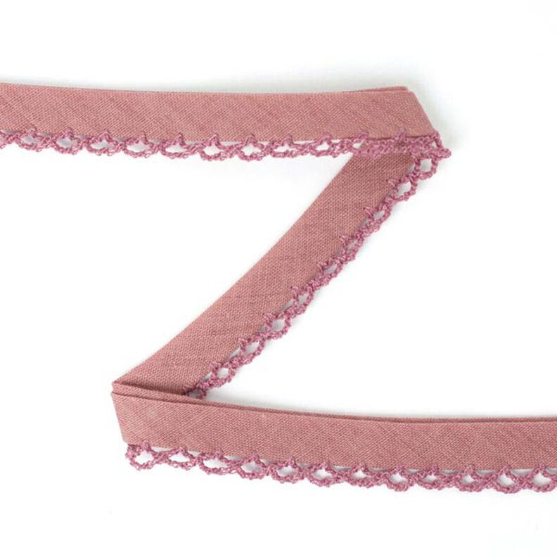 Fita de viés c. debrum de crochet 10 rosa embaçado,  image number 1