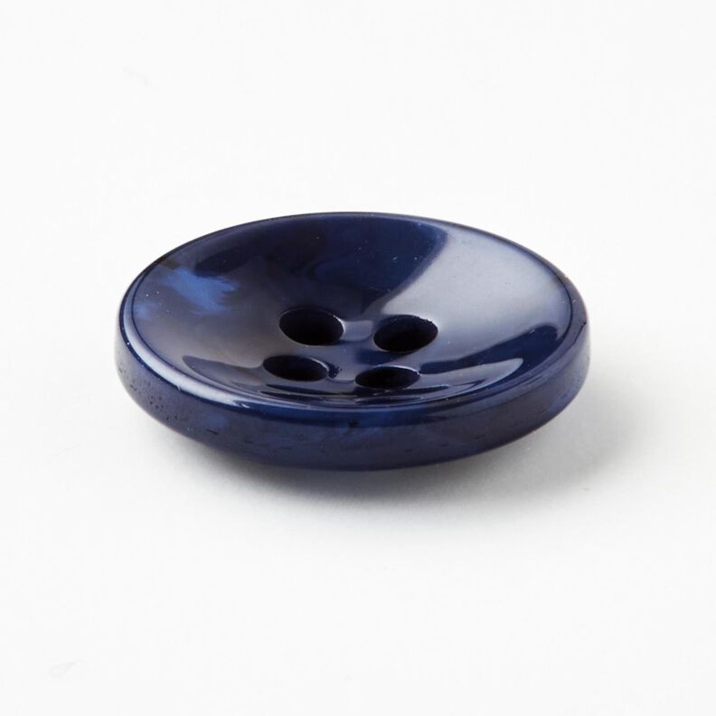 Botão de 4 furos marmoreado [Ø 15 mm] – índigo,  image number 2