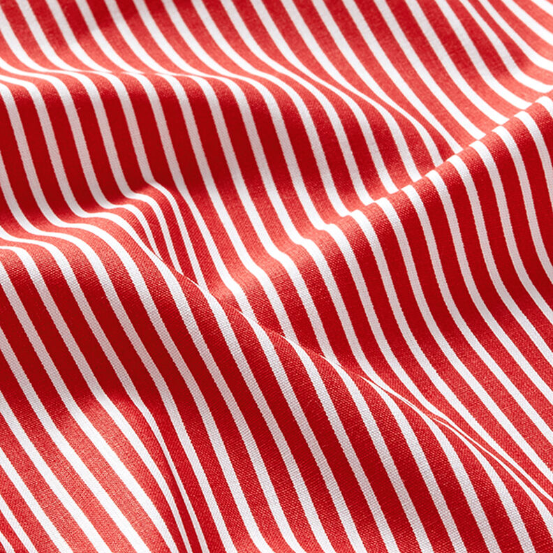 Popelina de algodão Riscas – vermelho/branco,  image number 2