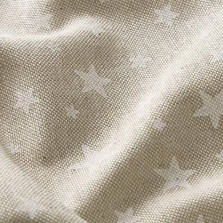 Tecido para decoração Meio linho Panamá Estrelas – natural/branco, 