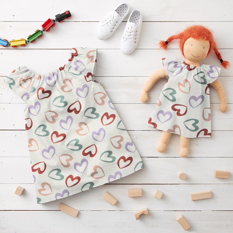 Jersey de algod&atilde;o Cora&ccedil;&otilde;es coloridos &ndash; branco/lil&aacute;s,  image number 6