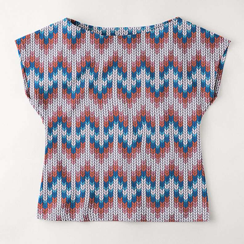 SHIELD PRO Jersey Antimicrobiano Knit – azul real/vermelho | Albstoffe,  image number 9