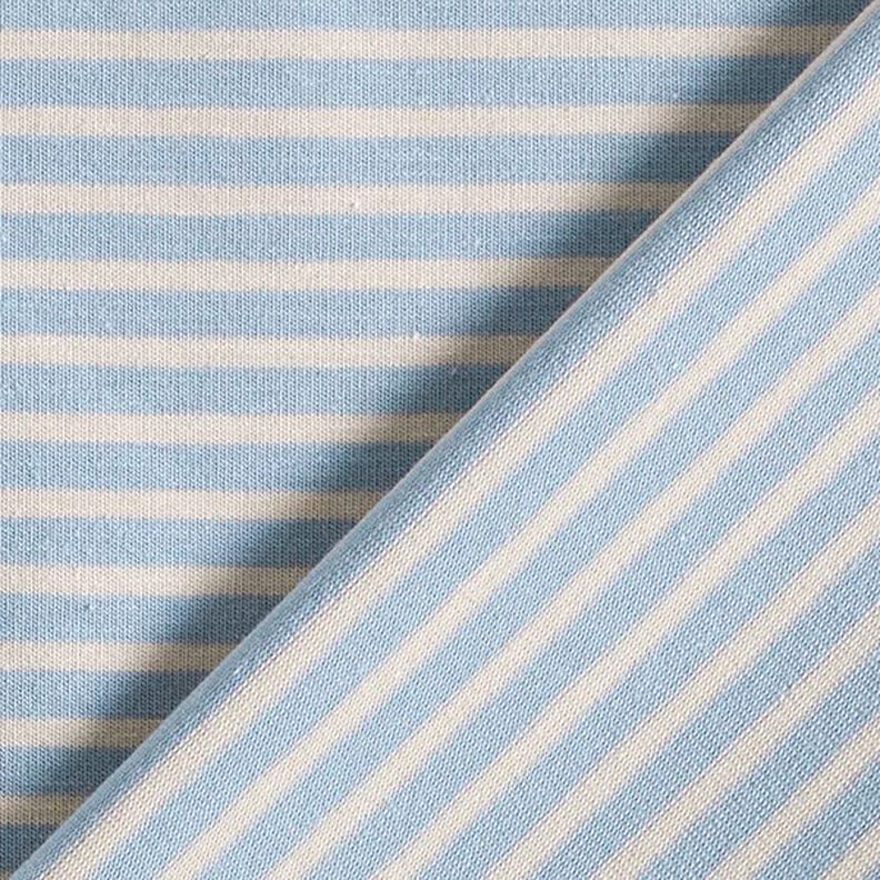 Jersey de algodão Riscas estreitas – caju/azul claro,  image number 4