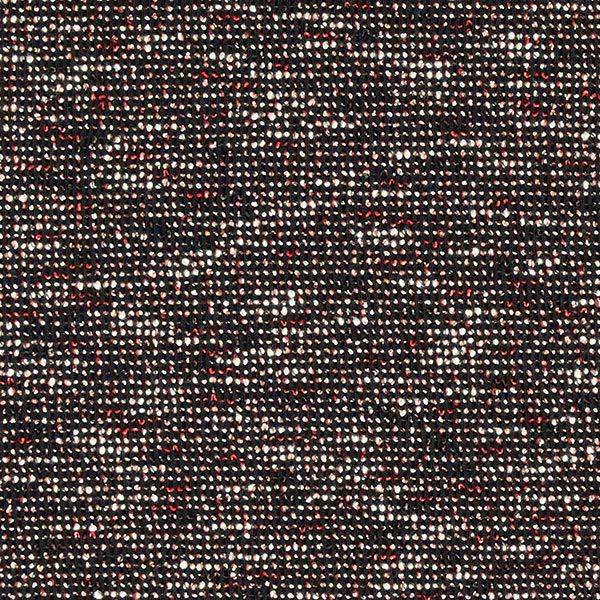 Malha Bouclé Mistura de algodão Melange – preto/vermelho,  image number 1