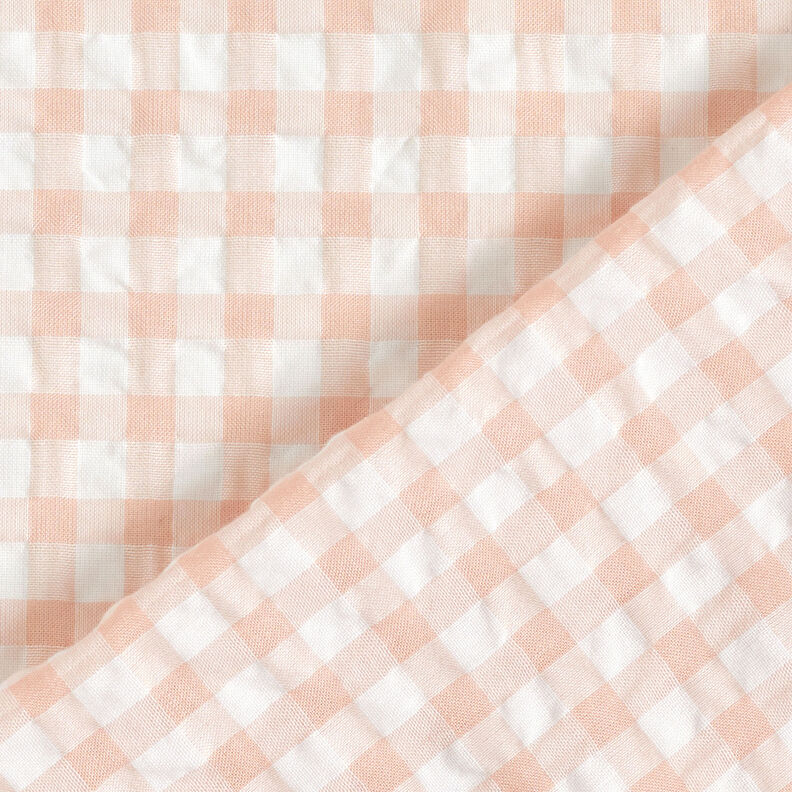 Anarruga Xadrez Vichy grande – branco/rosa-velho claro,  image number 4