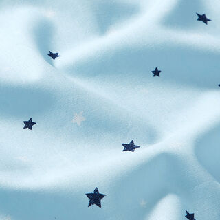 GOTS Popelina de algodão Look Rabiscos Estrelas | Tula – azul claro, 