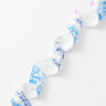 Fita com franjas Flores [30 mm] – branco/azul,  thumbnail number 1