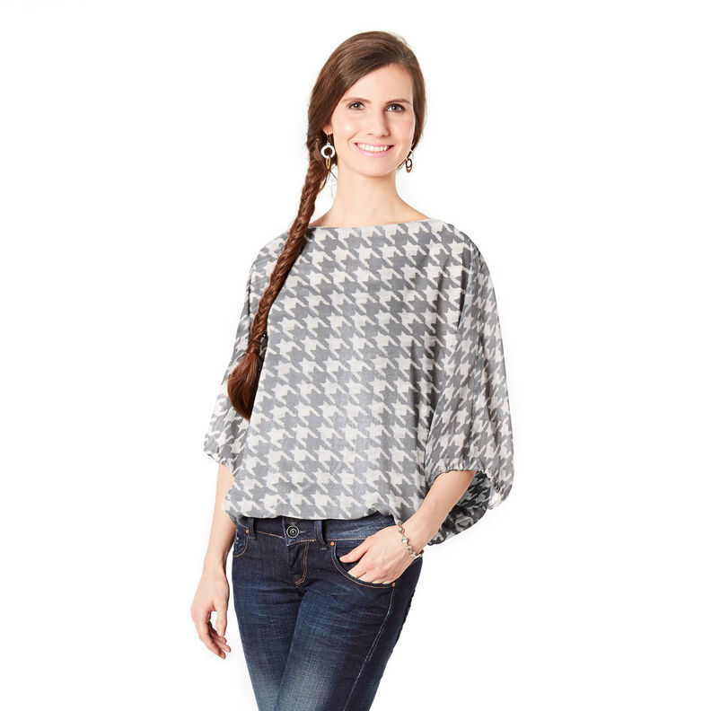 Mistura de viscose Brilho metálico Pied-de-poule – preto/branco | Retalho 70cm,  image number 6