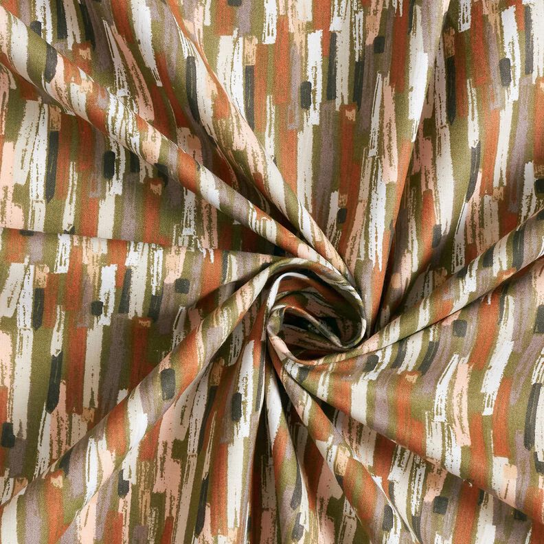 Tecido de algod&atilde;o Cretone Pinceladas &ndash; verde-pinheiro/bronze,  image number 3