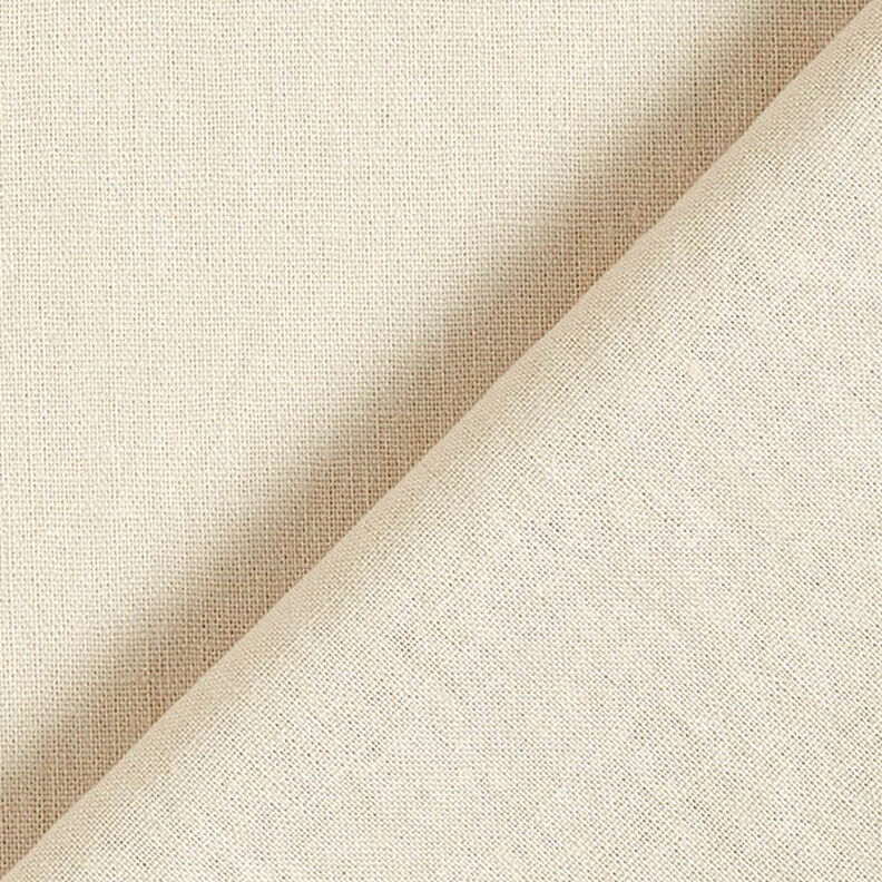 Mistura de linho e algodão Liso – bege,  image number 3