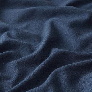 French Terry fino Melange – azul-marinho/cinzento, 
