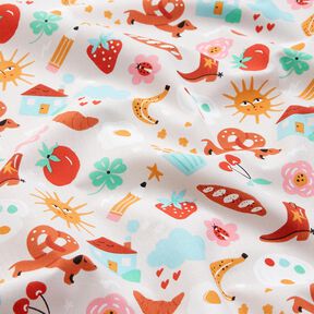 Popelina de algodão Agitação colorida– cinzento-névoa, 