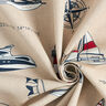 Tecido para decoração meio linho panamá "Yacht Club" – natural/vermelho,  thumbnail number 3
